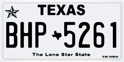 TX license plate BHP5261