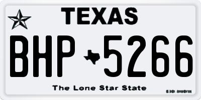 TX license plate BHP5266