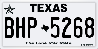 TX license plate BHP5268