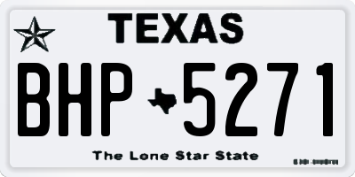 TX license plate BHP5271