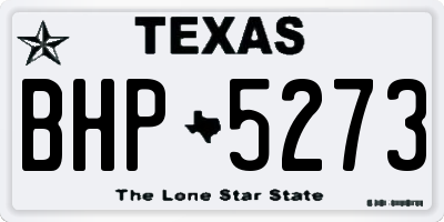 TX license plate BHP5273
