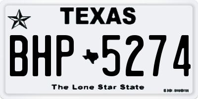 TX license plate BHP5274