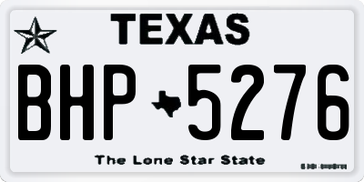 TX license plate BHP5276