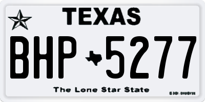 TX license plate BHP5277