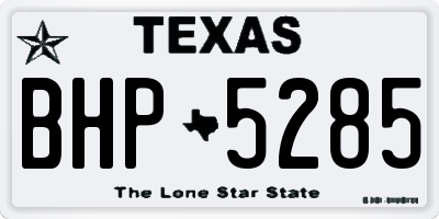 TX license plate BHP5285
