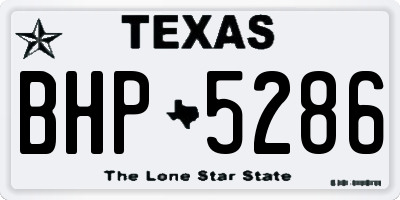 TX license plate BHP5286