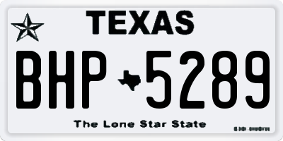 TX license plate BHP5289