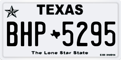 TX license plate BHP5295