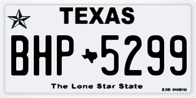 TX license plate BHP5299