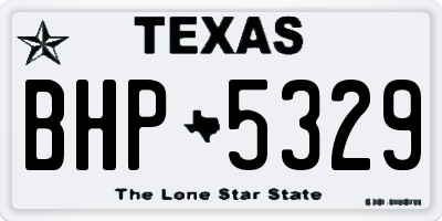 TX license plate BHP5329