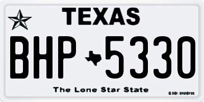TX license plate BHP5330