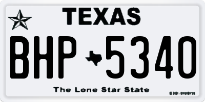 TX license plate BHP5340
