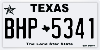 TX license plate BHP5341