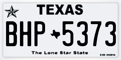 TX license plate BHP5373