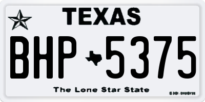 TX license plate BHP5375
