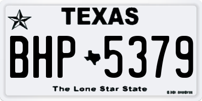 TX license plate BHP5379