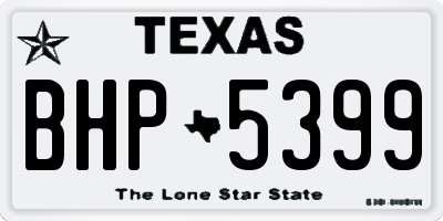 TX license plate BHP5399