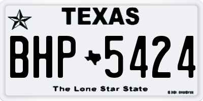 TX license plate BHP5424