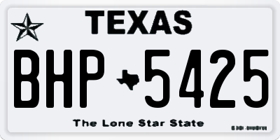 TX license plate BHP5425