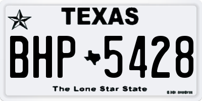 TX license plate BHP5428