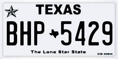 TX license plate BHP5429