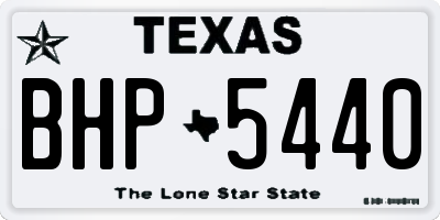 TX license plate BHP5440