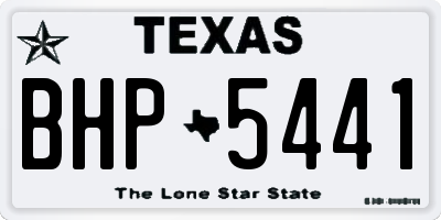 TX license plate BHP5441