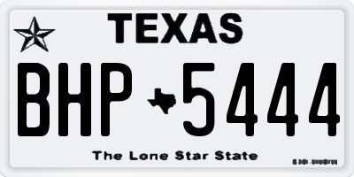 TX license plate BHP5444