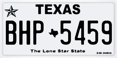 TX license plate BHP5459