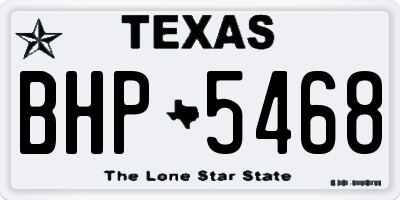 TX license plate BHP5468