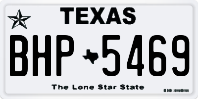 TX license plate BHP5469