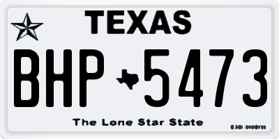 TX license plate BHP5473
