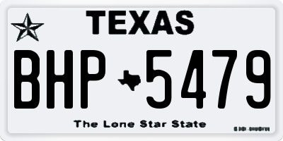 TX license plate BHP5479
