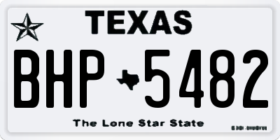 TX license plate BHP5482