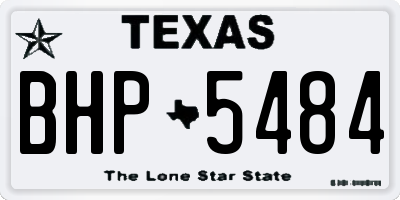 TX license plate BHP5484