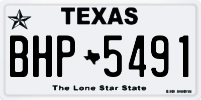 TX license plate BHP5491