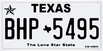 TX license plate BHP5495