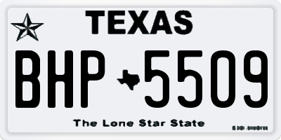 TX license plate BHP5509