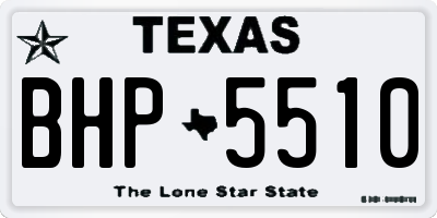 TX license plate BHP5510