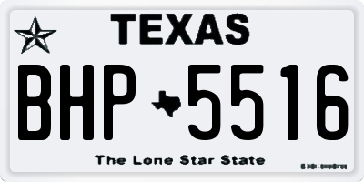 TX license plate BHP5516