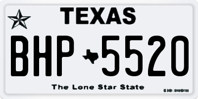 TX license plate BHP5520