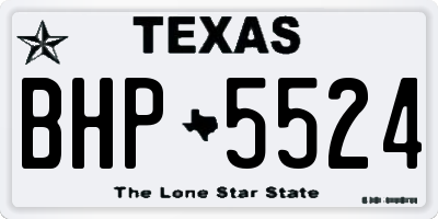 TX license plate BHP5524