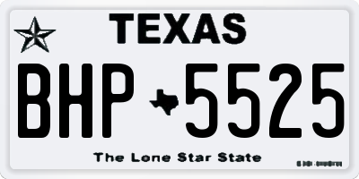 TX license plate BHP5525