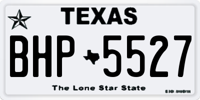 TX license plate BHP5527