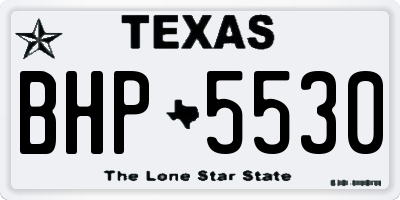 TX license plate BHP5530