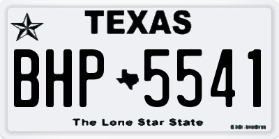 TX license plate BHP5541