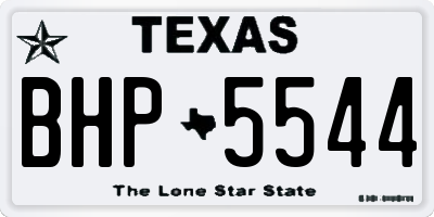 TX license plate BHP5544