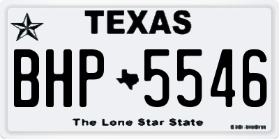 TX license plate BHP5546