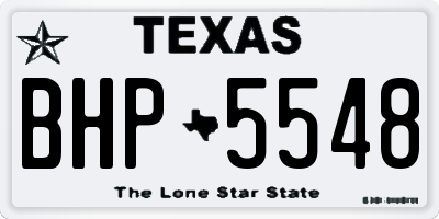 TX license plate BHP5548