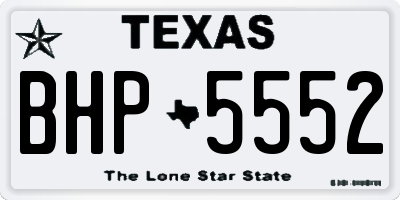TX license plate BHP5552